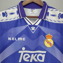 Camisa Retrô Real Madrid 1996/1997 II Away - Roxa - Kelme