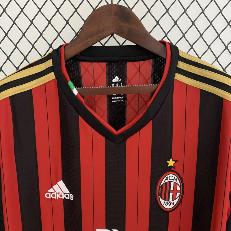Camisa Retrô Milan 2013/2014 I Home - Manga Longa