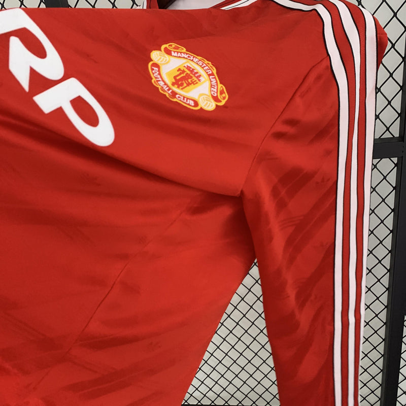 Camisa Retrô Manchester United 1986/1988 - Manga Longa - Adidas