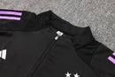 24/25 Conjunto Treino Alemanha - Frio Zíper Curto - Preto com Roxo