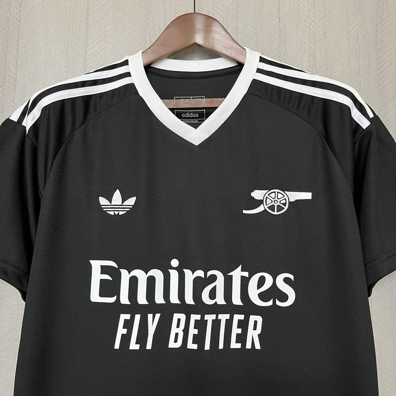 Camisa Arsenal 2024/25 Goleiro Preta - Torcedor