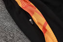 24/25 Conjunto Treino Real Madrid - Frio Zíper Curto - Branco com Laranja