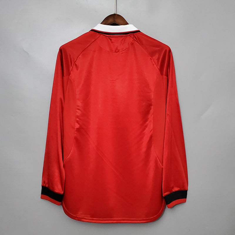 Camisa Retrô Manchester United 1999/2000 Champions Final - Manga Longa Umbro