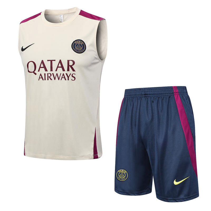 23/24 Conjunto Treino PSG - Regata Calor - Bege