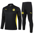 24/25 Conjunto Treino Borussia Dortmund - Zíper Curto - Preto