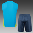 24/25 Conjunto Treino Manchester City Regata - Azul Claro