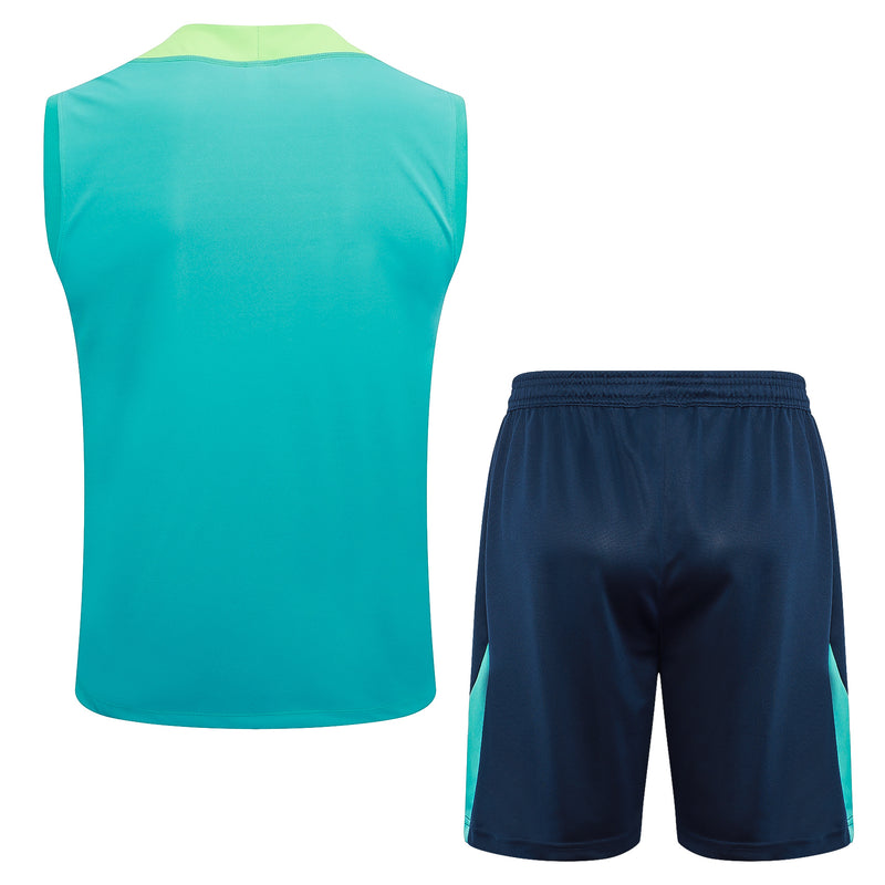 24/25 Conjunto Treino Brasil - Regata - Azul Esverdeado