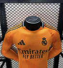 Camisa Real Madrid 2024/25 II Away - Jogador Manga Longa - Laranja