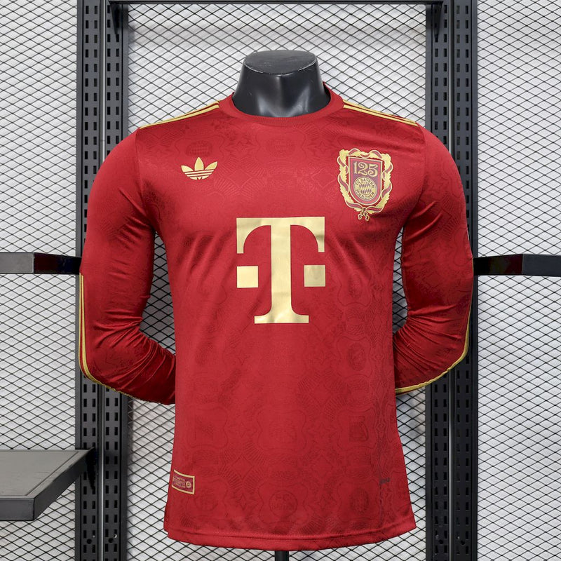 Camisa Bayern de Munique Aniversário 125 Anos 24/25 - Jogador Manga Longa