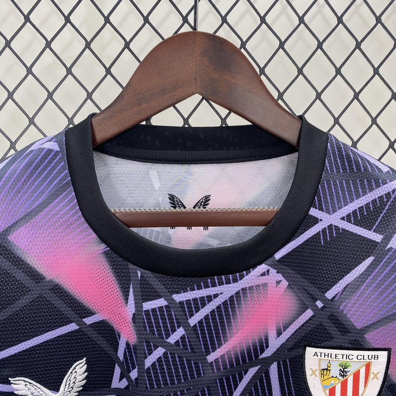 Camisa Athletic Bilbao 24/25 Pré-Jogo - Torcedor - Roxa