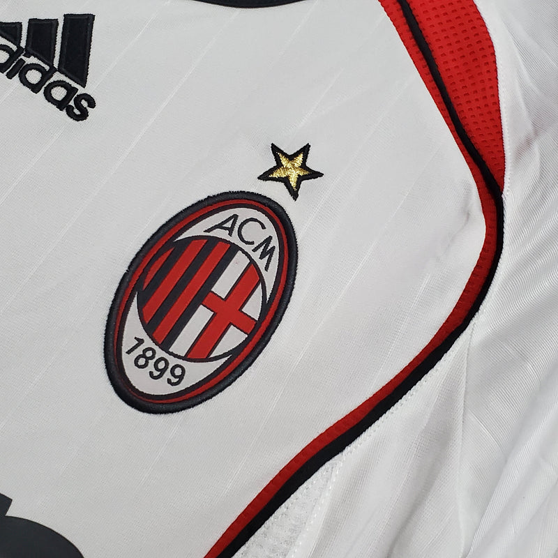 Camisa Retrô Milan 2006/2007 Branca Champions Final - Manga Longa Adidas