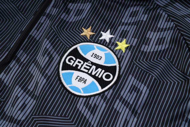 23/24 Conjunto Treino Grêmio - Frio Zíper Curto - Azul Celeste