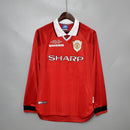 Camisa Retrô Manchester United 1999/2000 Champions Final - Manga Longa Umbro