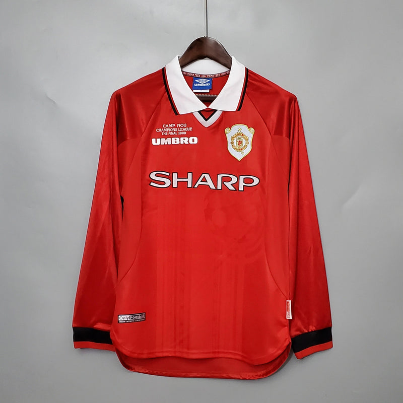 Camisa Retrô Manchester United 1999/2000 Champions Final - Manga Longa Umbro