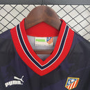Camisa Retrô Atlético de Madrid 1995/1996 III Third Away - Preto Com Roxo