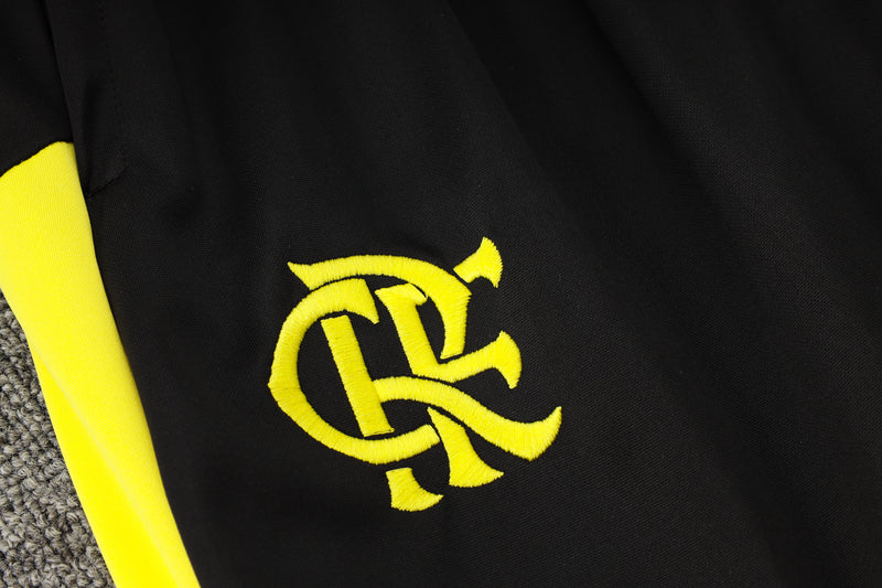 24/25 Conjunto Treino Flamengo - Frio Zíper Curto - Verde e Cinza