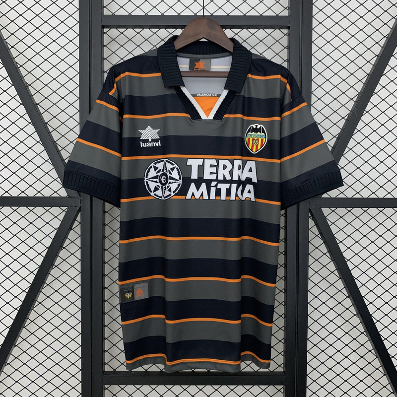 Camisa Retrô Valencia 1999/2000 II Away - Preta - Luanvi