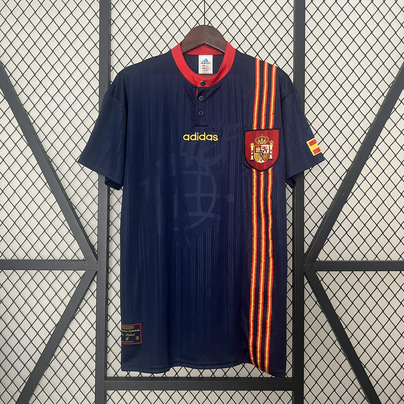 Camisa Retrô Espanha 1996 II Away - Azul