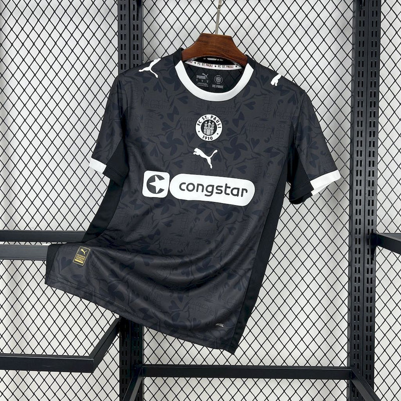 Camisa St. Pauli III Third - Torcedor - Preta