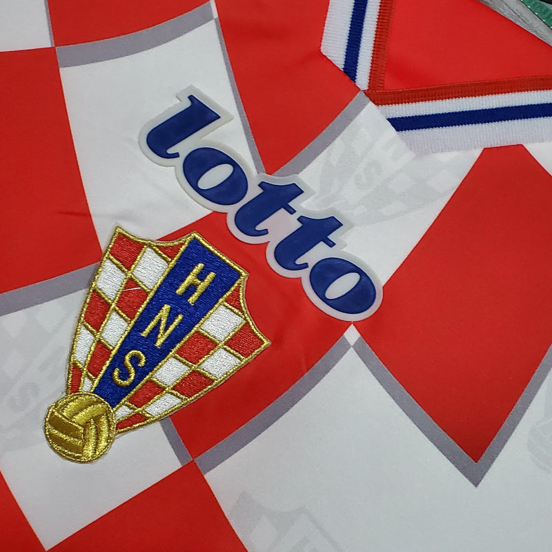Camisa Retrô Croácia 1998 II Away - Branca