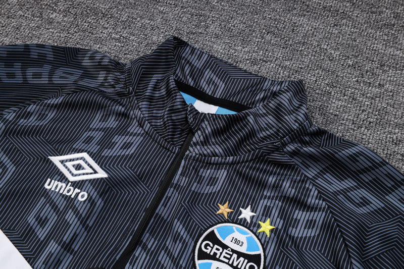 23/24 Conjunto Treino Grêmio - Frio Zíper Curto - Azul Celeste