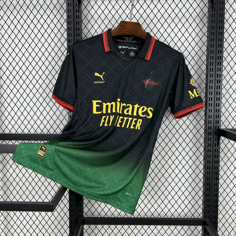 Camisa Milan 2025/26 Puma x Off-White - Preta - Torcedor