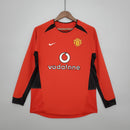 Camisa Retrô Manchester United 2002/2004 I Home - Manga Longa Nike