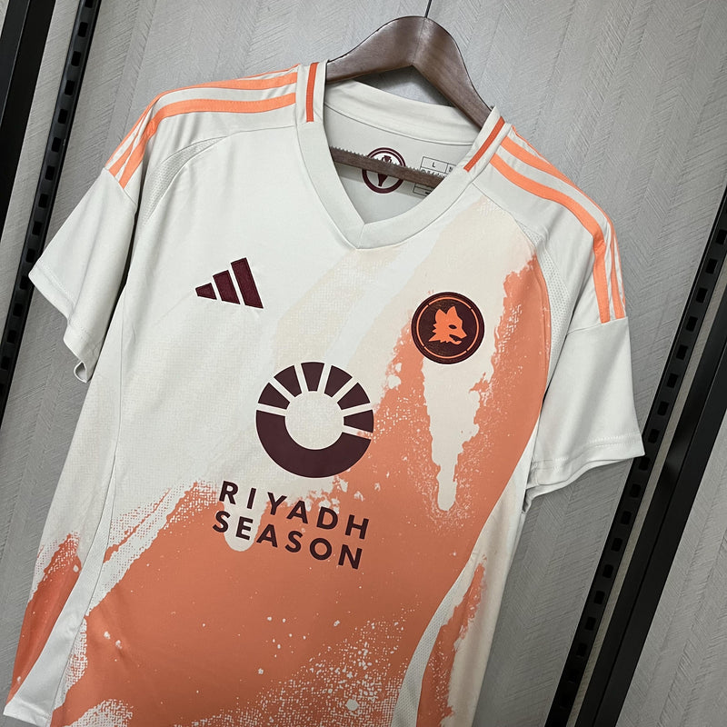 Camisa Roma 2024/25 II Away - Torcedor - Branca