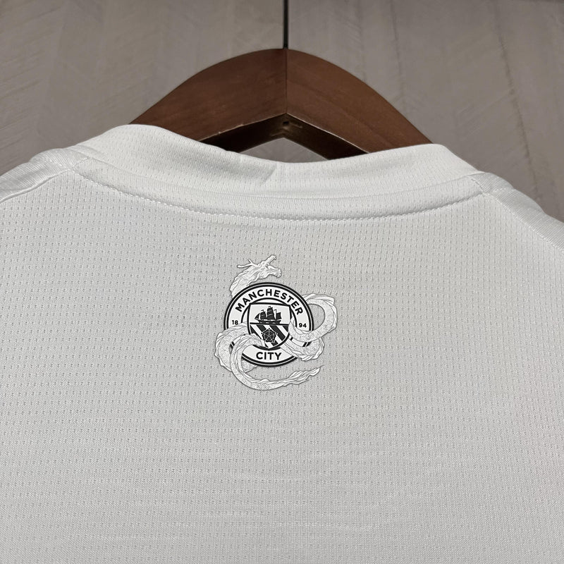 Camisa Manchester City 2024/25 Especial Ano Do Dragão - Torcedor - Branca