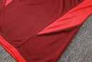24/25 Conjunto Treino Internacional - Frio Zíper Curto - Vermelho Escuro