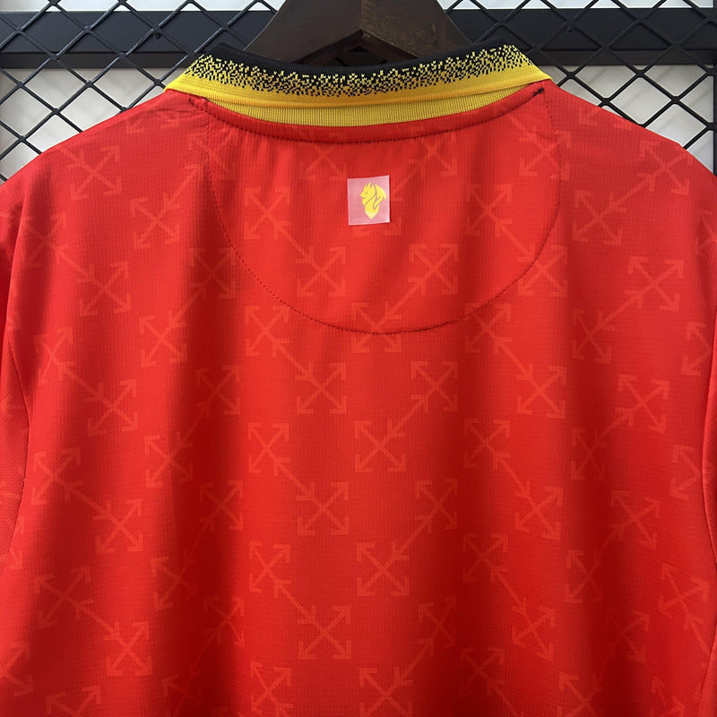 Camisa Milan 2025/26 Puma x Off-White - Vermelha - Torcedor