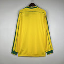 Camisa Retrô Brasil 1998 I Amarela - Manga Longa Nike