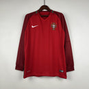 Camisa Retrô Portugal 2016 I Home - Manga Longa Nike