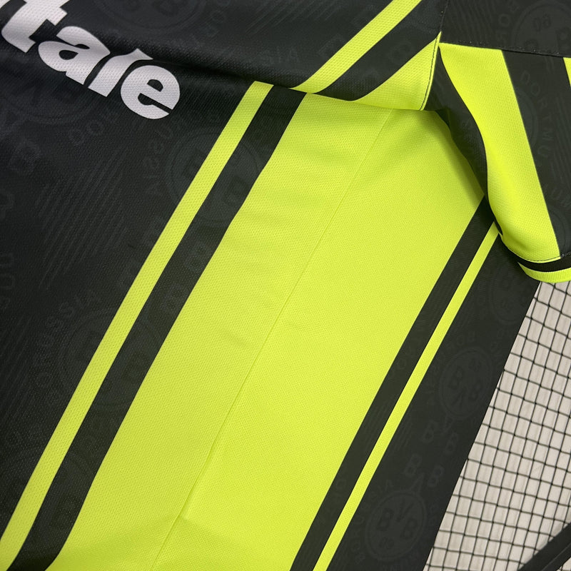 Camisa Retrô Borussia Dortmund 1996/1997 II Away - Preta Verde - Nike