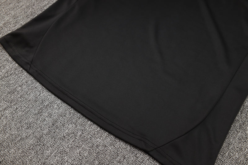 24/25 Conjunto Treino Alemanha - Frio Zíper Curto - Preto com Roxo