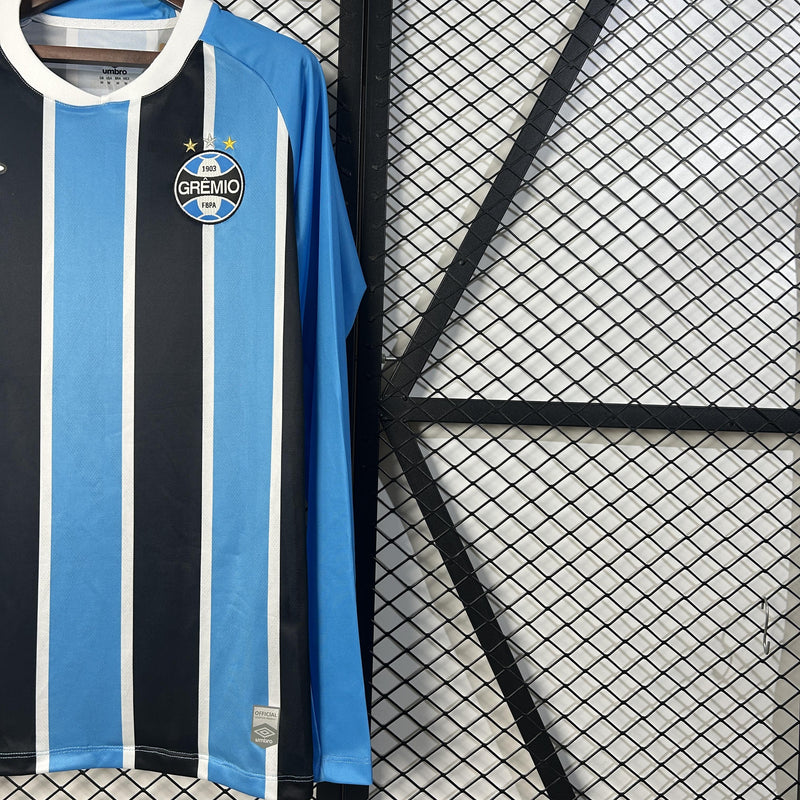 Camisa Grêmio 25/26 I Home - Torcedor Manga Longa
