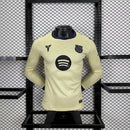 Camisa Barcelona 2025/2026 II Away - Bege - Mamba Manga Longa Jogador