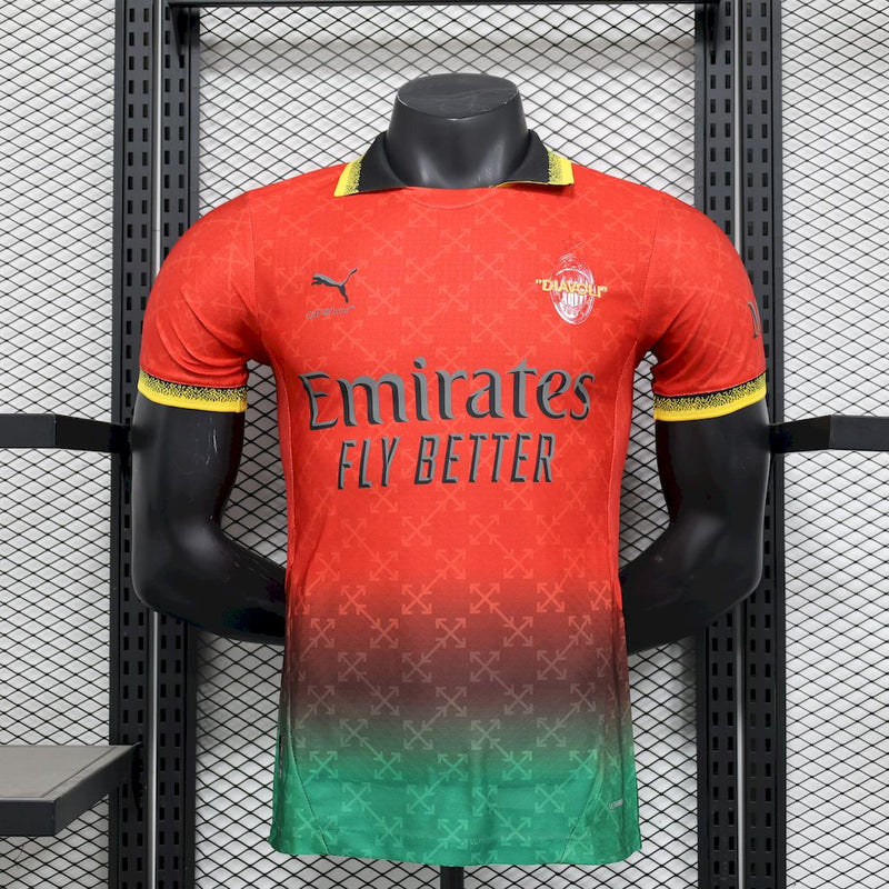 Camisa Milan 2025/2026 Puma x Off-White Vermelha - Jogador