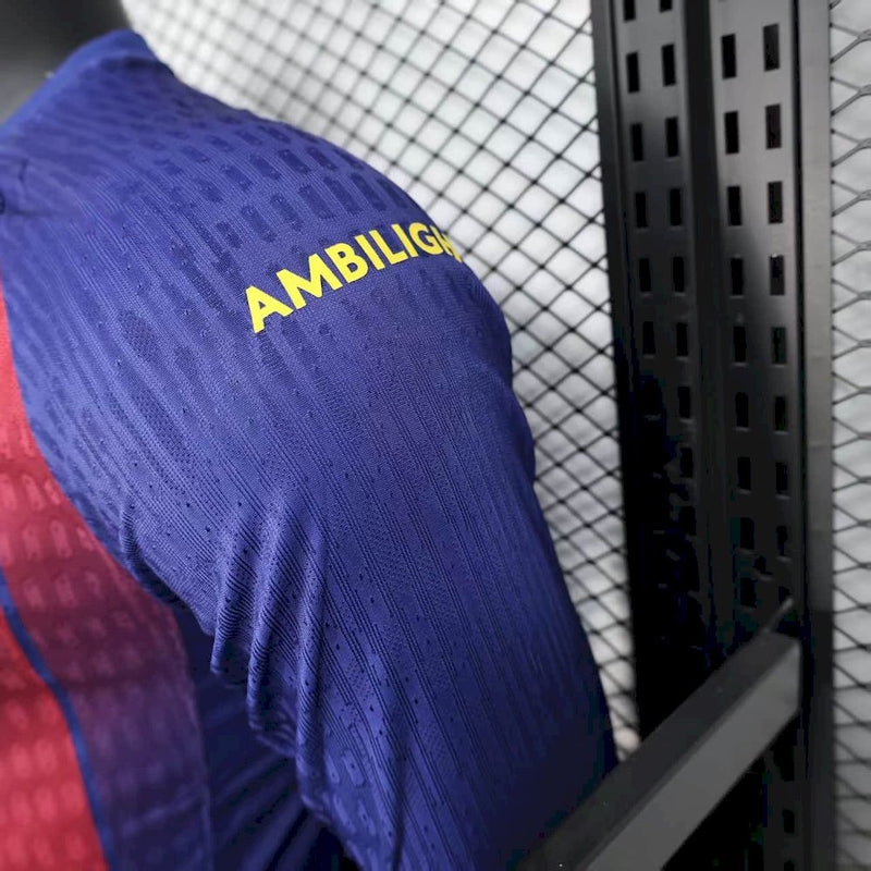 Camisa Barcelona 2025/26 I Home - Nike Manga Longa Jogador