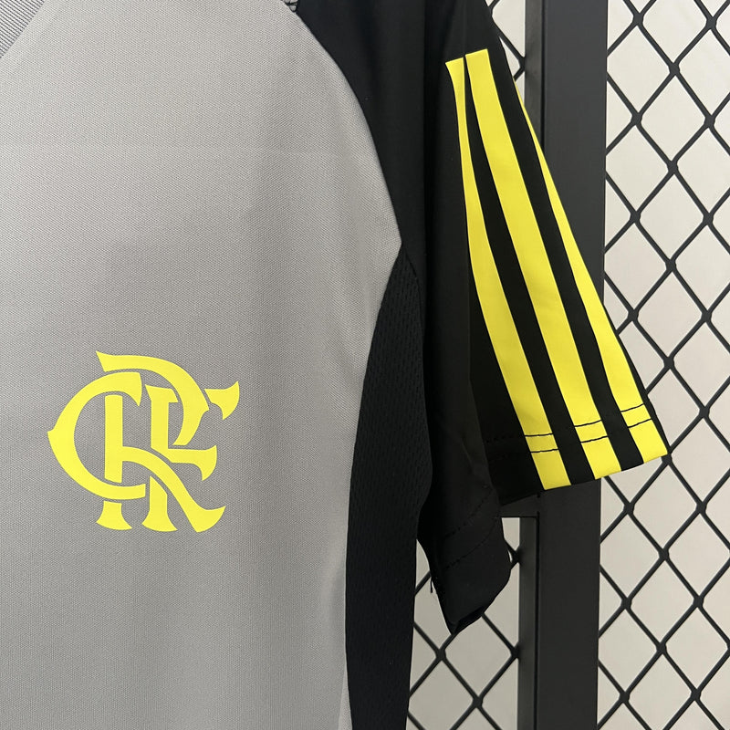 Camisa Flamengo 2024/25 Treino Cinza - Feminina