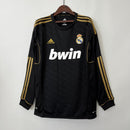 Camisa Retrô Real Madrid 2011/2012 II Away - Preta - Manga Longa Adidas