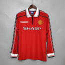 Camisa Retrô Manchester United 1998/1999 I Home - Manga Longa Umbro