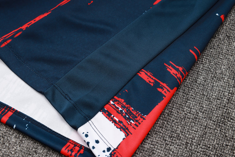 24/25 Conjunto PSG - Frio Zíper Curto - Azul Escuro