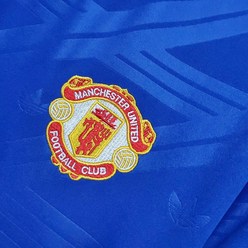 Camisa Retrô Manchester United 1986/1988 III Third - Azul - Adidas