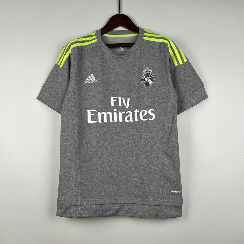 Camisa Retrô Real Madrid 2015/2016 II Away - Cinza - Adidas