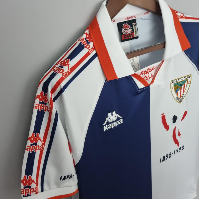 Camisa Retrô Athletic Bilbao 1997/1998 II Away - Azul - Kappa