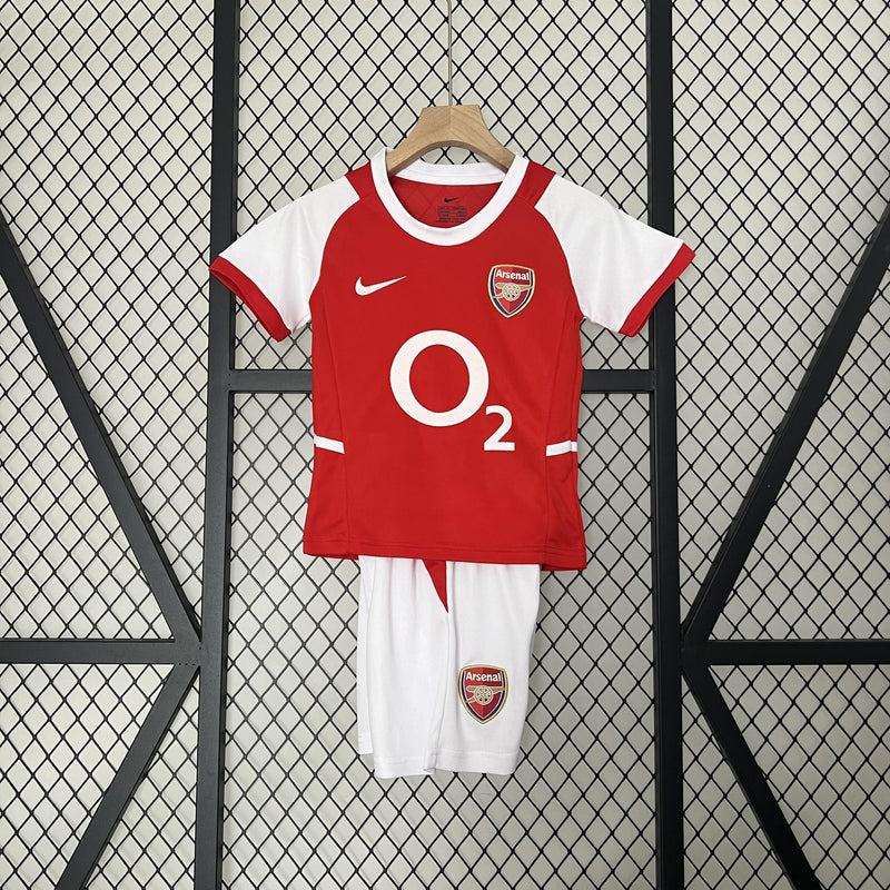 Conjunto Infantil Retrô - Arsenal 2002/04 I Home