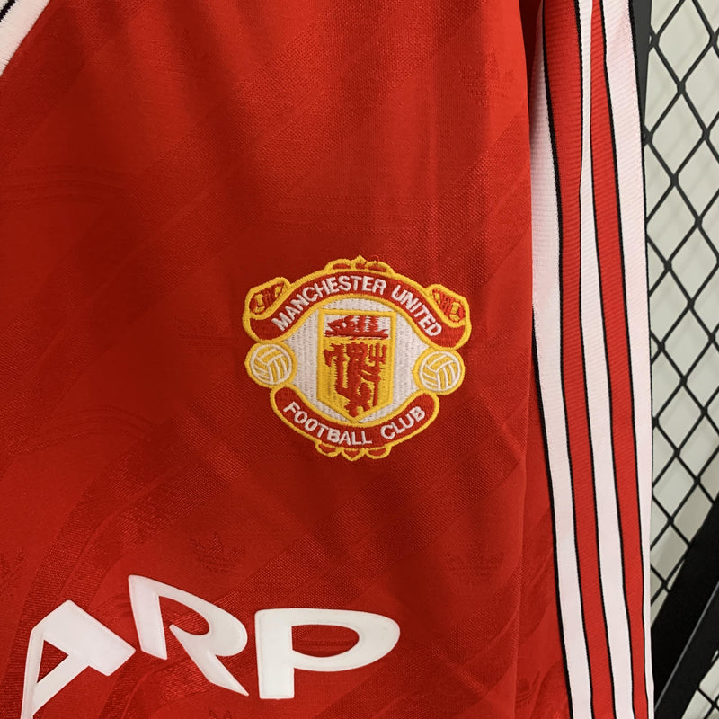 Camisa Retrô Manchester United 1986/1988 - Manga Longa - Adidas