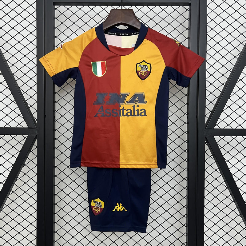 Conjunto Infantil Retrô - Roma 2001/02 I Home
