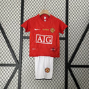 Conjunto Infantil Retrô - Manchester United 2007/08 I Home Champions League